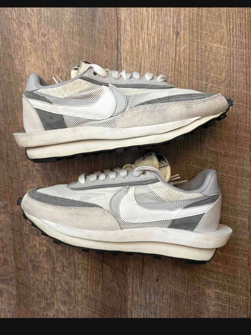 Sacai x Nike LDWaffle Summit White Grey Men’s Size 7.5 Sneakers Shoes BV0073-100